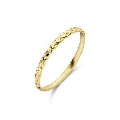 Casa Jewelry goud op zilveren ring hamerslag, TR.0231.54 Verguld zilver Casa Jewelry