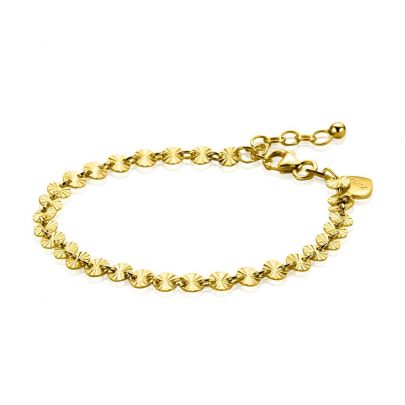 Zinzi goud op zilveren zonnestraal armband 17 - 20 cm., ZIA2272G Verguld zilver Zinzi