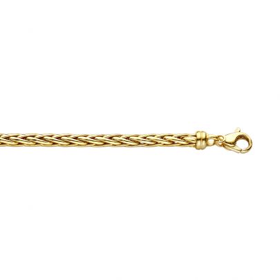 Fjory geelgouden/zilveren spiga schakelketting 50 cm., 40-SPI0550 Goud Zilver Fjory