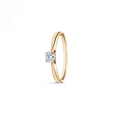 R&C 14 kt. geelgouden Faye solitairring met diamant, RIN2124-010-54 Goud RC