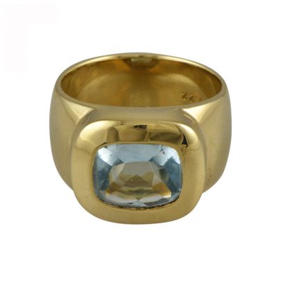 Geelgouden ring met topaas Geelgoud