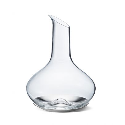 Georg Jensen Sky glazen wijnkaraf met edelstalen onderzetter, 10013570 Edelstaal Glas Georg Jensen