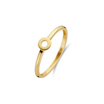 Blush geelgouden ring met cirkel, 1233YGO/54 Goud Blush