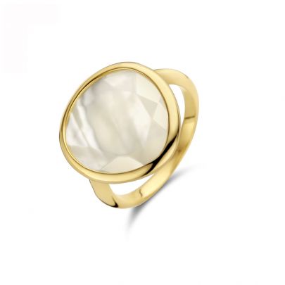 Rikkoert geelgouden ring met parelmoer Goud Rikkoert Huiscollectie