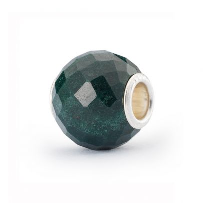 Trollbeads zilveren bedel Gefacetteerde groene chalcedoon, TSTBE-00034 Zilver Trollbeads