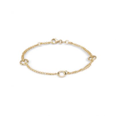 Monzario armband met cirkels 19 cm., 1477A GEEL Goud Monzario