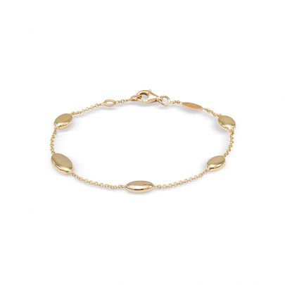 Monzario geelgouden armband met ovale schakels 19 cm., 975A GEEL Goud Monzario