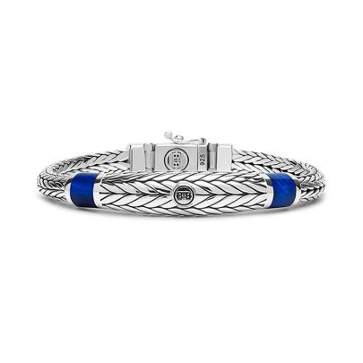 Buddha to Buddha Ellen XS Tigereye Navy armband 18 cm., J152 D Zilver Buddha to Buddha