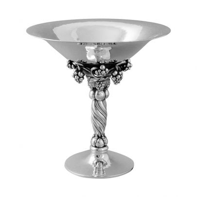 Georg Jensen zilveren Grape Tazza schaal, model 263A, Kopenhagen 1945 - 1977 Zilver Georg Jensen