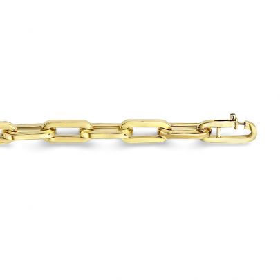 Fjory geelgouden/zilveren closed forever schakelarmband 19 cm., 40/25-CFE01319 Goud Zilver Fjory