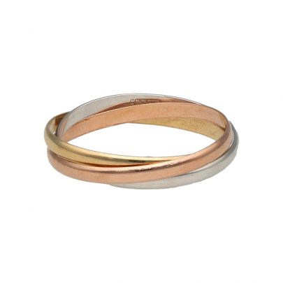 Tricolor gouden "Trois Anneaux" ring Goud