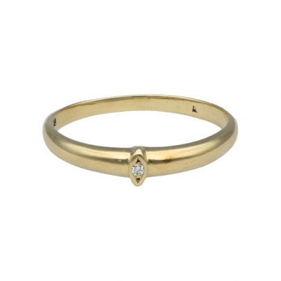 Geelgouden ring met diamant Goud