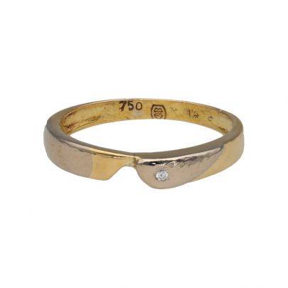 Bicolor gouden ring met diamant Goud