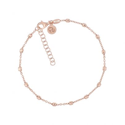 Casa Jewelry roségoud op zilveren Peppi armband met blokjes 17 - 20 cm., TA.0045.00 Verguld zilver Casa Jewelry