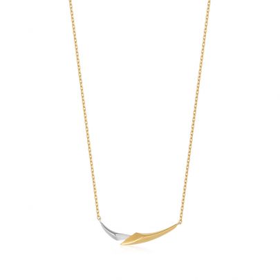 Ania Haie goud op zilveren Gold Arrow ketting 43 - 48 cm., N049-02T Zilver Verguld zilver Ania Haie