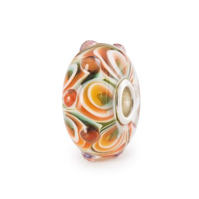 Trollbeads glasbedel Zaden van morgen, TGLBE-20402 Zilver Glas Trollbeads