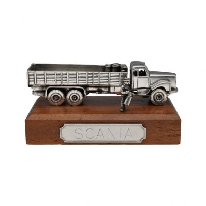 Zilveren miniatuur Scania melkauto, Schoonhoven ca. 2000 Zilver Hout