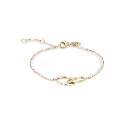 Monzario geelgouden armband met ovale schakels 16,5 - 19 cm., 1382A GEEL Goud Monzario