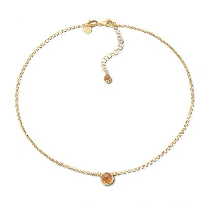 Casa Jewelry goud op zilveren Amalfi ketting met maansteen 39,5 - 45 cm., TC.9070.00 Verguld zilver Casa Jewelry