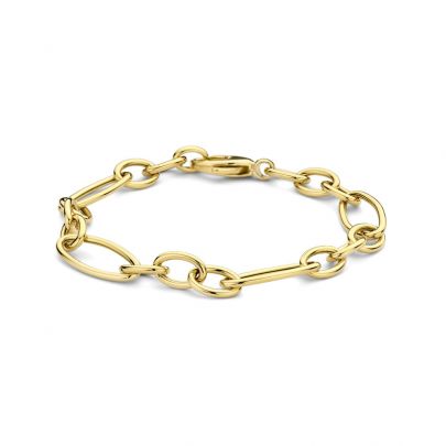 Rikkoert geelgouden armband met ovale schakels 19 cm. Goud Rikkoert Huiscollectie