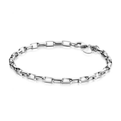 Zinzi zilveren closed forever armband 20 cm., ZIA2514 Zilver Zinzi