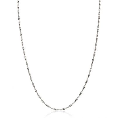 Zinzi zilveren Singapore ketting 43 - 45 cm., ZIC2585 Zilver Zinzi