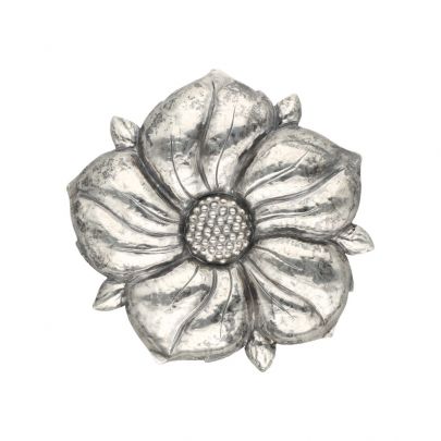 Zilveren bloembroche, Nederland ca. 1930 Zilver