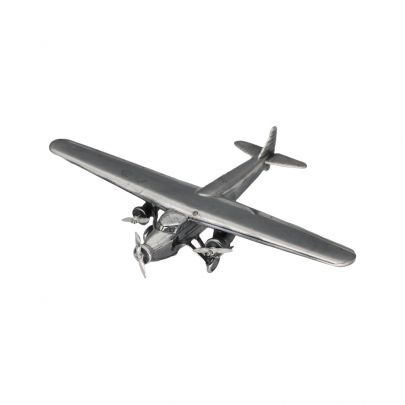 Zilveren Fokker XVIII vliegtuig miniatuur, MI-56 Zilver