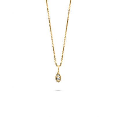 Miss Spring geelgouden Duchess ketting met diamant 42 - 45 cm., MSH751-DI Goud Miss Spring