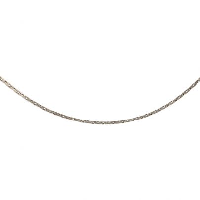 Witgouden luna schakelketting 46 cm. Goud