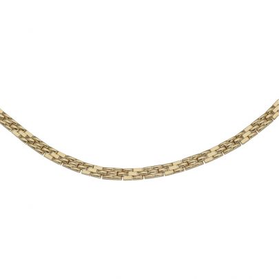 Geelgouden fantasie pantera schakelketting 45 cm., Duitsland ca. 2000 Goud