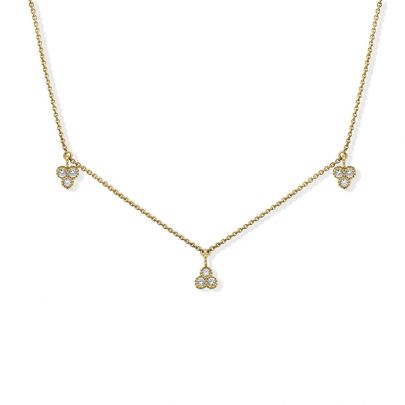 Miss Spring geelgouden Duchess ketting met diamant 42 - 45 cm., MSC743-3-DI Goud Miss Spring