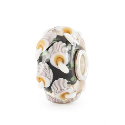 Trollbeads glasbedel Paddenstoelen van flexibiliteit, TGLBE-20423 Zilver Glas Trollbeads