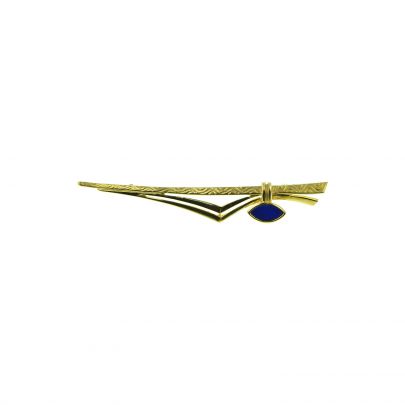 Geelgouden broche met lapis lazuli Goud