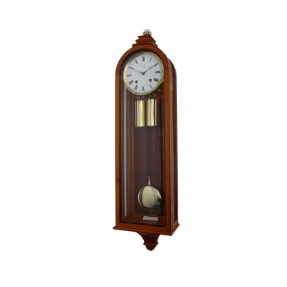 Helmut Mayr snaarregulateur met rondgong, R 1600 Glas Hout Messing / Koper Noten / Mahonie Wortelnoten Rikkoert Huiscollectie