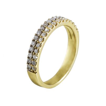 Rikkoert 14 kt. geelgouden ring met diamant Goud Rikkoert Huiscollectie