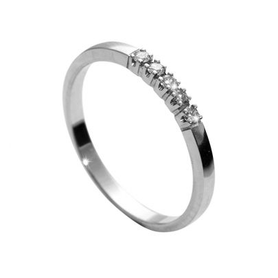 R&C witgouden Carole ring met diamant, RIN1702-5 Goud RC