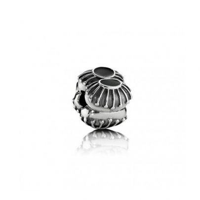 Pandora zilveren clip met zwart emaille, 790578EN16 Zilver Emaille Pandora