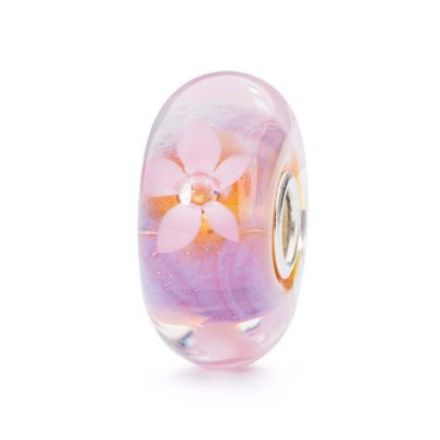 Trollbeads glasbedel Zeeanemoon, TGLBE-10200 Zilver Glas Trollbeads