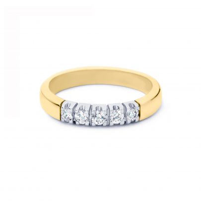 R&C geelgouden Carole ring met diamant, RIN1702-5 Goud RC