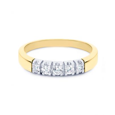 R&C geelgouden Carole ring met diamant, RIN1709-5 Goud RC