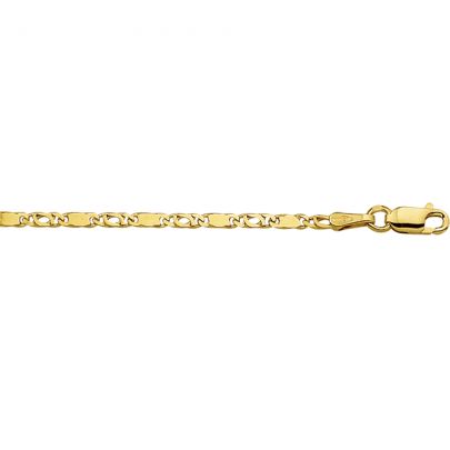 Rikkoert geelgouden valkenoog armband 19 cm.