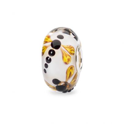 Trollbeads glasbedel Libelle op zijde, TGLBE-10438