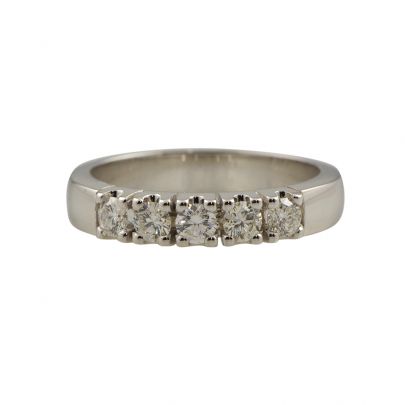 R&C witgouden ring met diamant, RIN1710-5 Goud RC