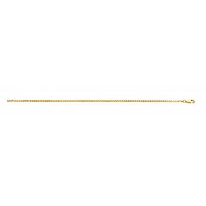 Fjory geelgouden/zilveren spiga schakelketting 45 cm., 40-SP0245