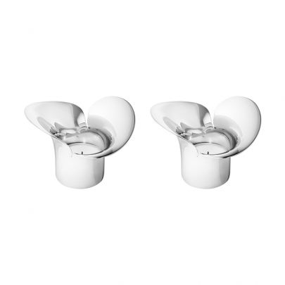 Georg Jensen edelstalen Bloom Botanica theelichten, 10016986