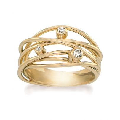 Rabinovich goud op zilveren Sparkling Dream ring met topaas, 70303306 Zilver Verguld Rabinovich