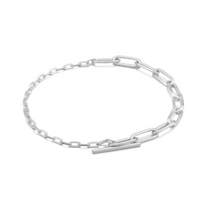 Ania Haie zilveren Chain Reaction armband 16,5 - 18,5 cm., B021-02H