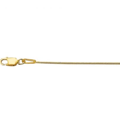 Rikkoert geelgouden slangen collier 50 cm.