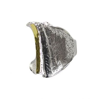 Jéh zilveren/gold filled ring, 19963-58